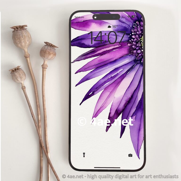 free floral watercolor phone wallpaper 001