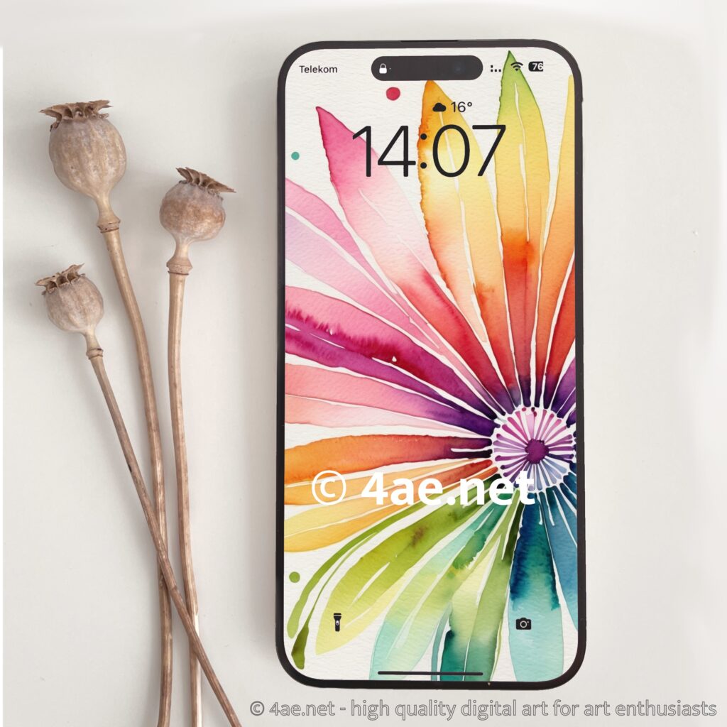 free floral watercolor phone wallpaper 008