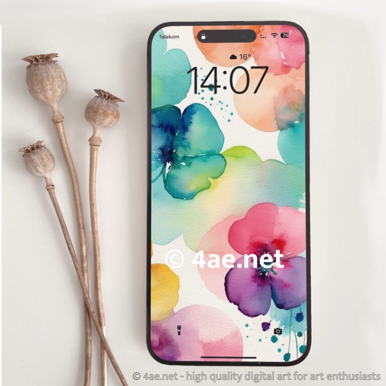 Free Abstract Watercolor Phone Wallpapers 005