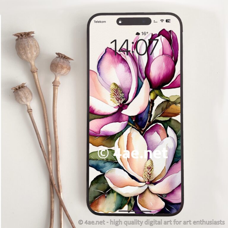 free floral watercolor phone wallpaper 018