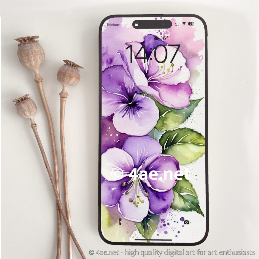 free floral watercolor phone wallpaper 037