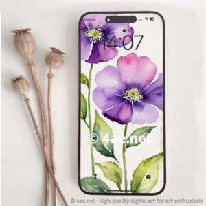 free floral watercolor phone wallpaper 038