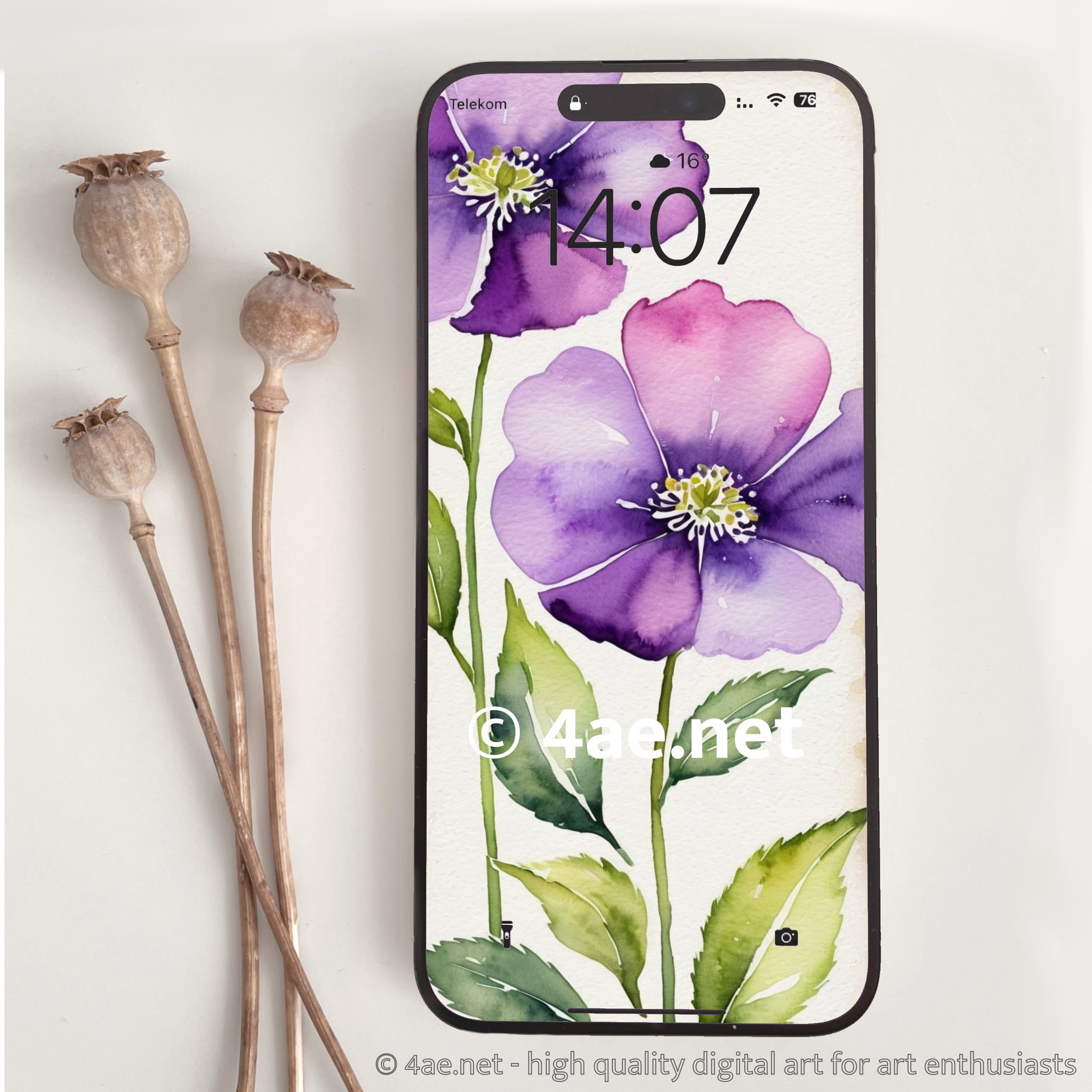 free floral watercolor phone wallpaper 038