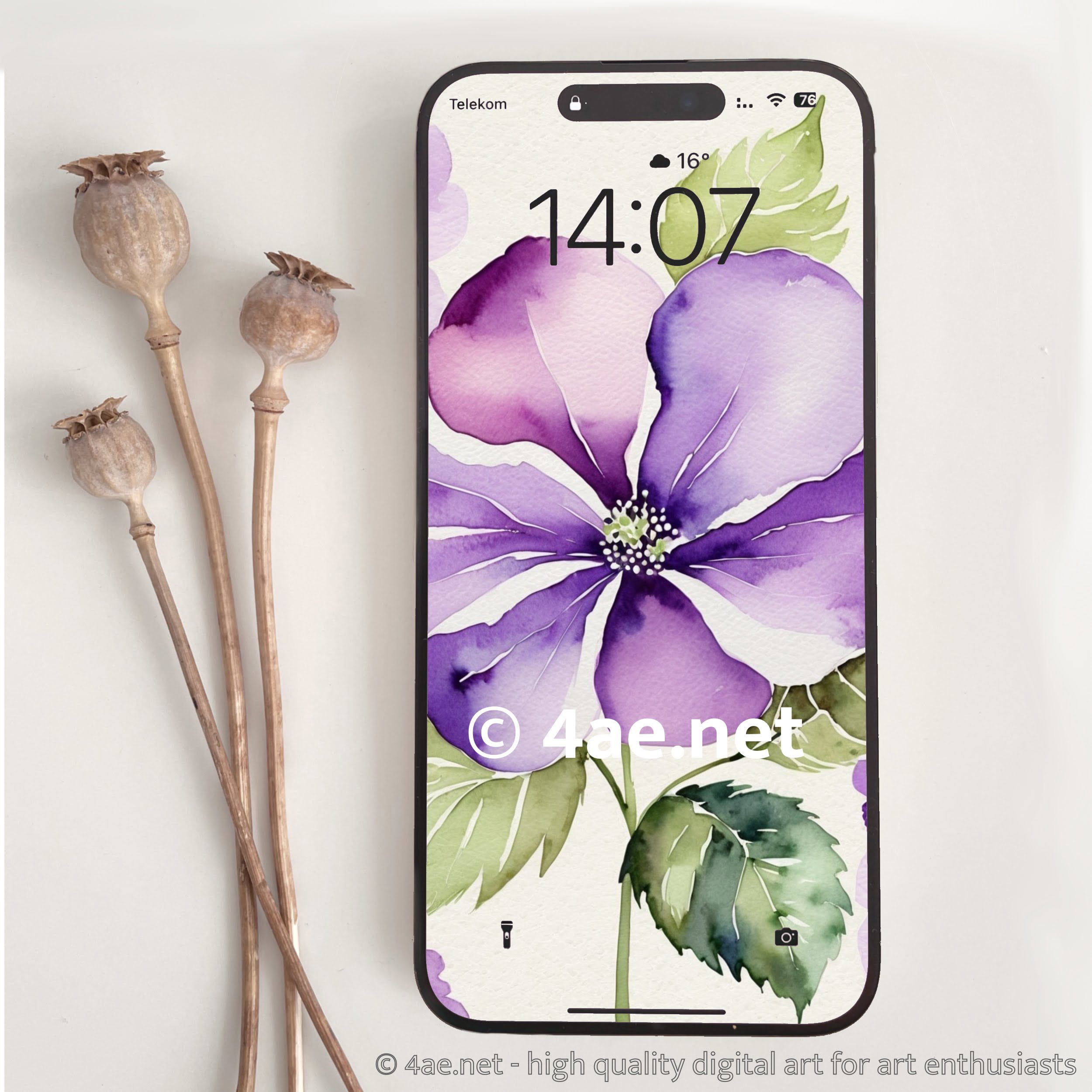 free floral watercolor phone wallpaper 039