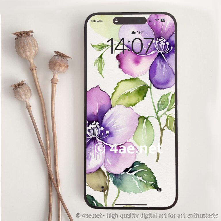 free floral watercolor phone wallpaper 040