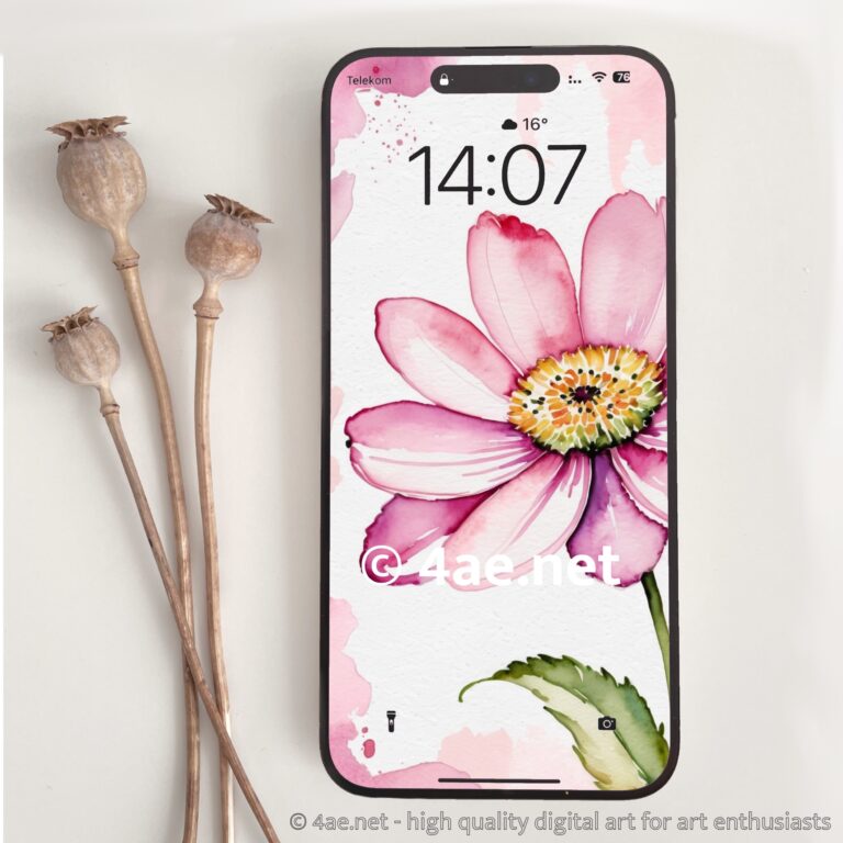 free floral watercolor phone wallpaper 042