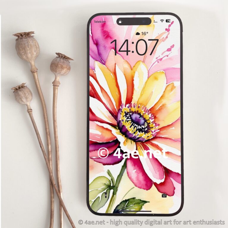 free floral watercolor phone wallpaper 043