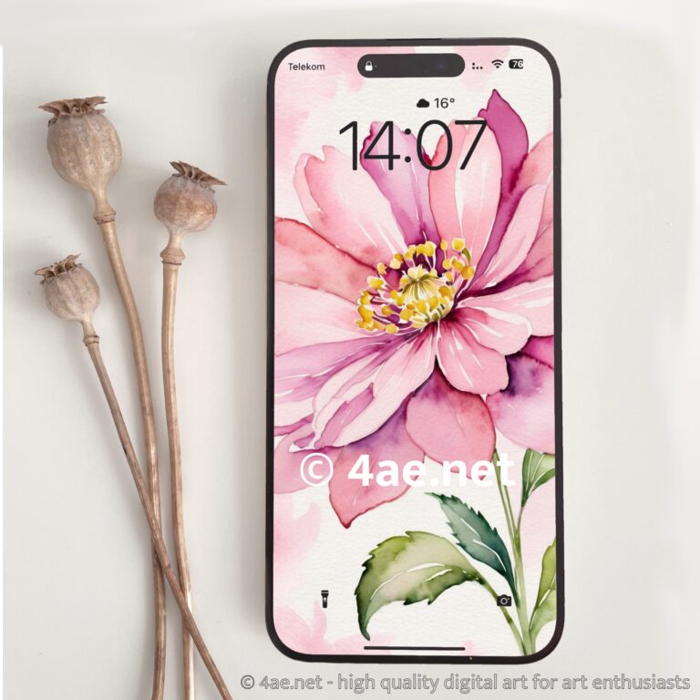 free floral watercolor phone wallpaper 047