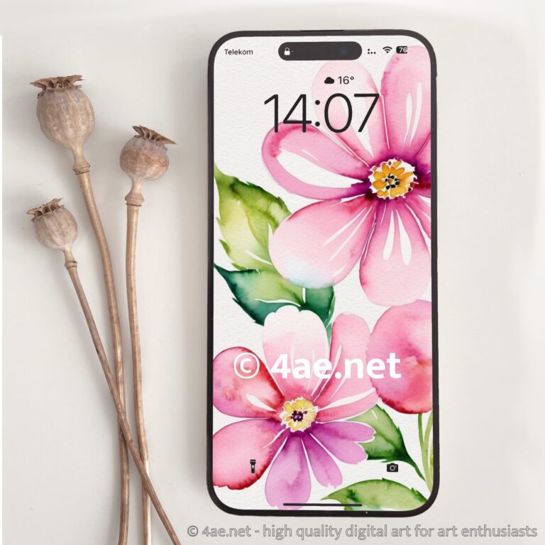 free floral watercolor phone wallpaper 048