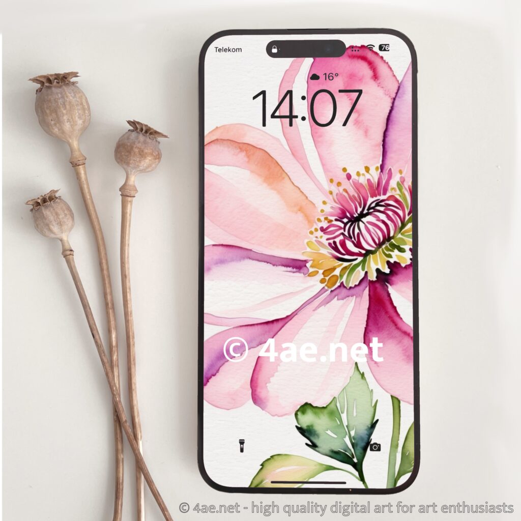 free floral watercolor phone wallpaper 050