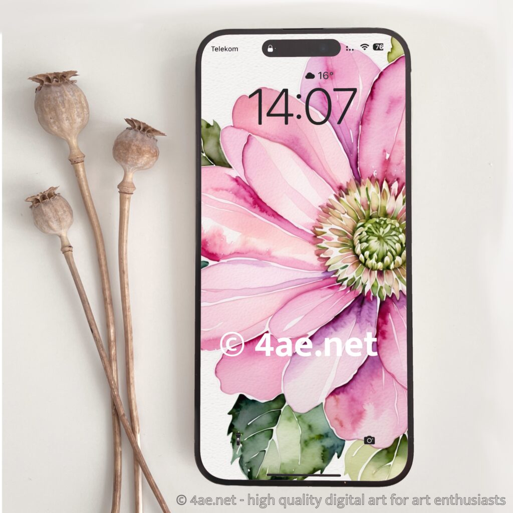 free floral watercolor phone wallpaper 051