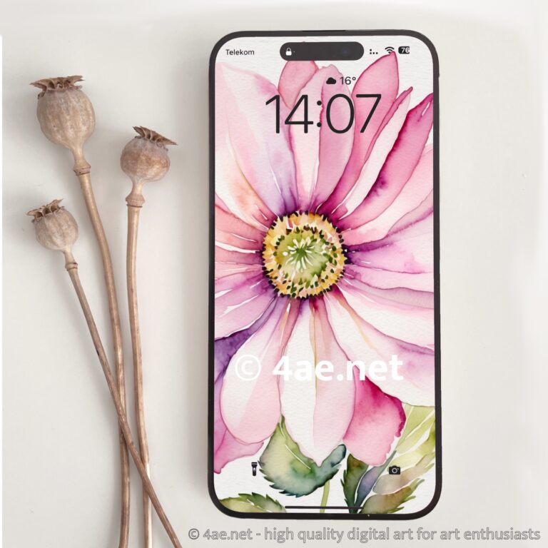 free floral watercolor phone wallpaper 053