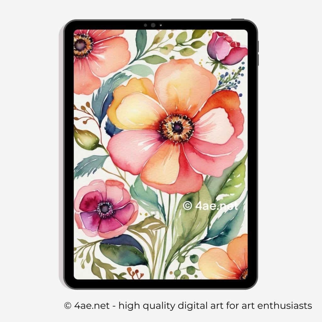 free iPad wallpaper, floral wallpaper, Samsung galaxy tablet digital flower background 43 Floral iPad Wallpaper