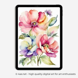 free iPad wallpaper, floral wallpaper, Samsung galaxy tablet digital flower background 55 Floral iPad Wallpaper