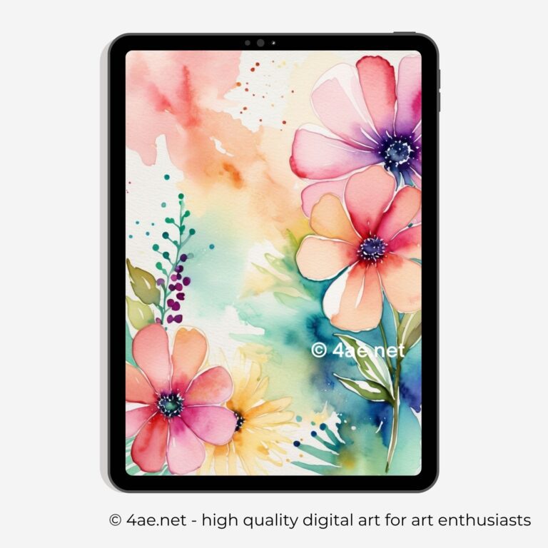 Floral iPad Wallpaper #60 Soft and Serene Garden