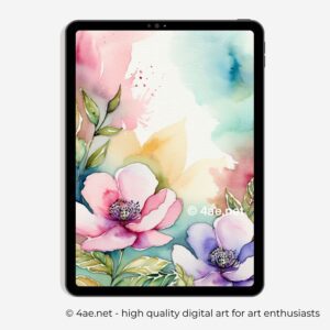 free iPad wallpaper, floral wallpaper, Samsung galaxy tablet digital flower background 63 Floral iPad Wallpaper