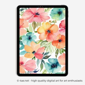 free iPad wallpaper, floral wallpaper, Samsung galaxy tablet digital flower background 66 Floral iPad Wallpaper