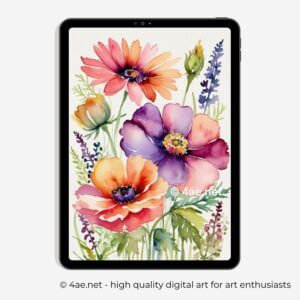 free iPad wallpaper, floral wallpaper, Samsung galaxy tablet digital flower background 69 Floral iPad Wallpaper