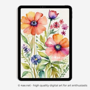 free iPad wallpaper, floral wallpaper, Samsung galaxy tablet digital flower background 70 Floral iPad Wallpaper