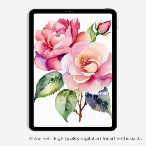 free iPad wallpaper, floral wallpaper, Samsung galaxy tablet digital flower background 72 Pink roses Floral iPad Wallpaper