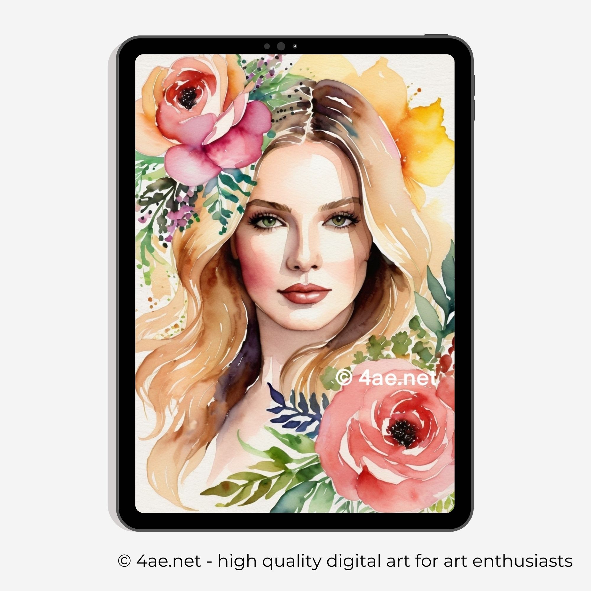 Free Boho iPad Wallpaper #81 Garden Goddess