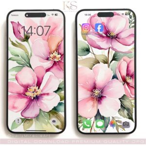 wallpaper set for iPhone 15 garden floral wallpaper