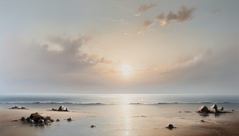 an ocean beach with rocks and water - Seascape PC Wallpaper