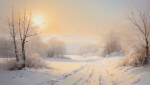 a snowy road with trees and a mountain in the background - Winter Desktop Background, Stunning Winter Landscape Wallpapers