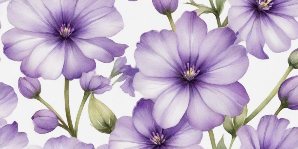 a close up of purple flowers - Purple Flowers in Digital Art