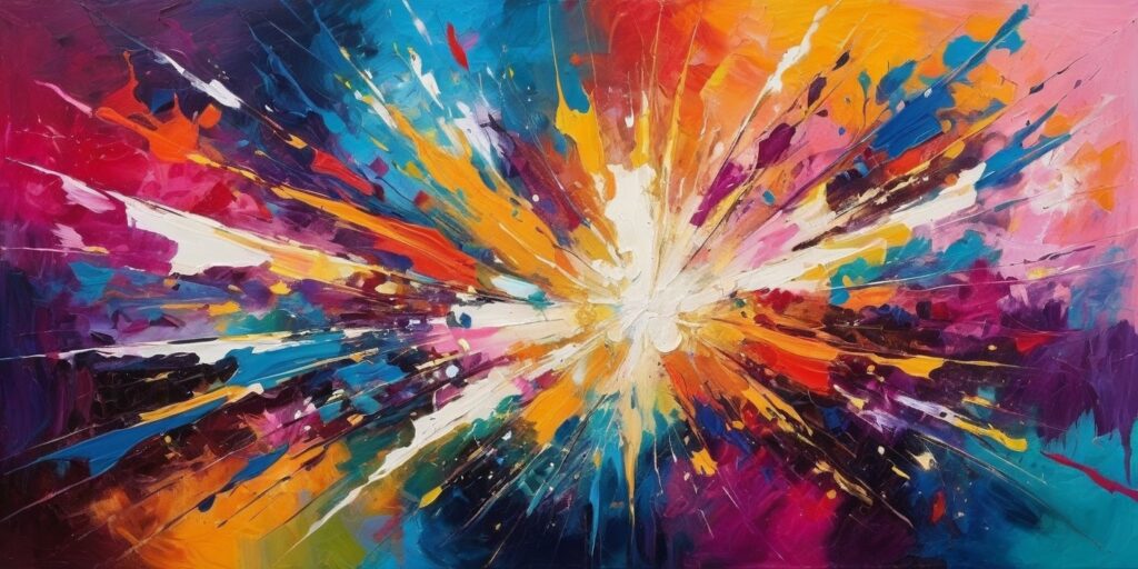 Abstract Expressionism - explosion oil painting