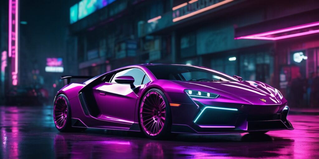 Mesmerizing Neon Effects - a car