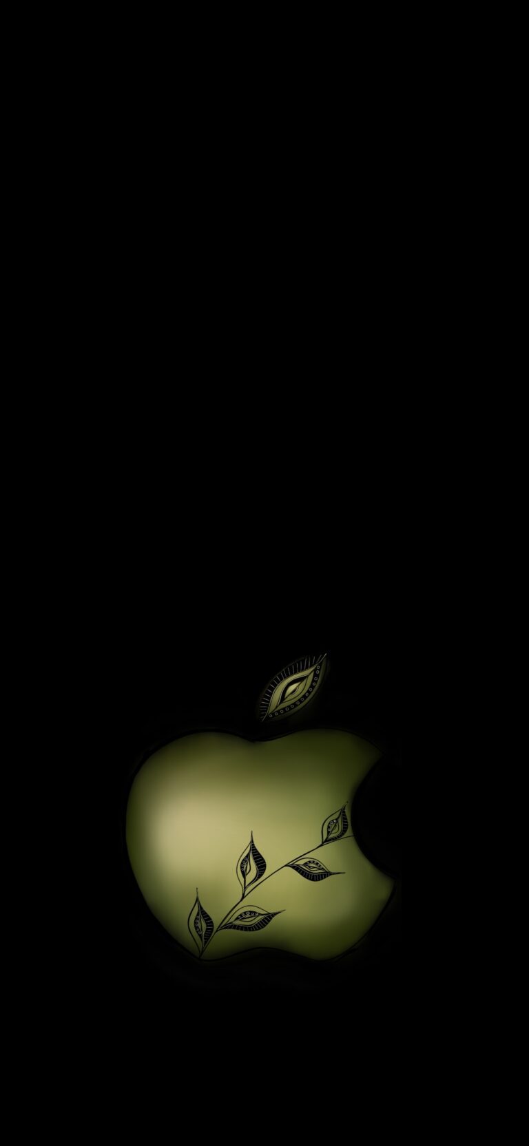 Green Apple Charm – Artistic iPhone Wallpaper